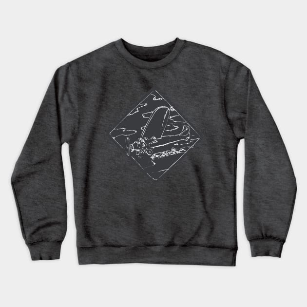 Vintage Air Travel Crewneck Sweatshirt by Hokusai's Kitten